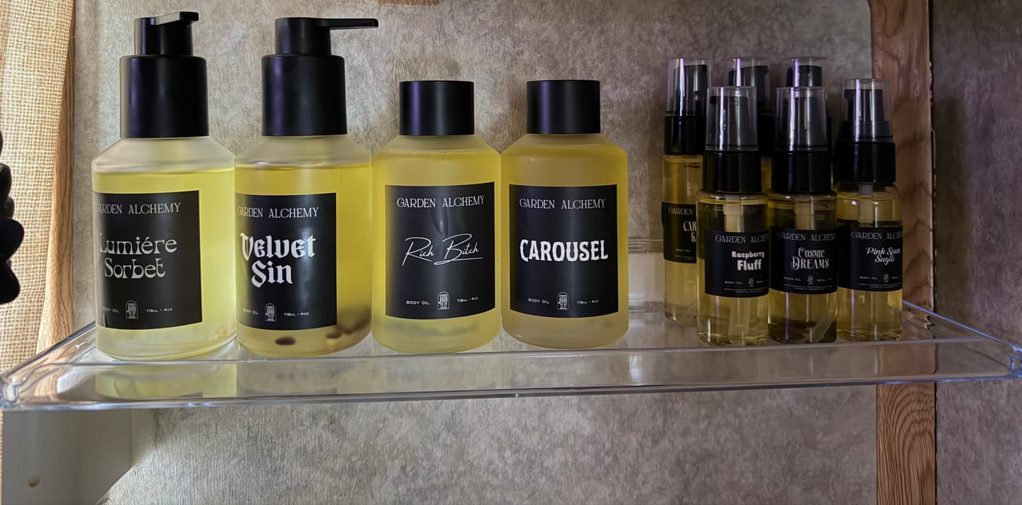 Customer photo review of CAROUSEL BODY OIL