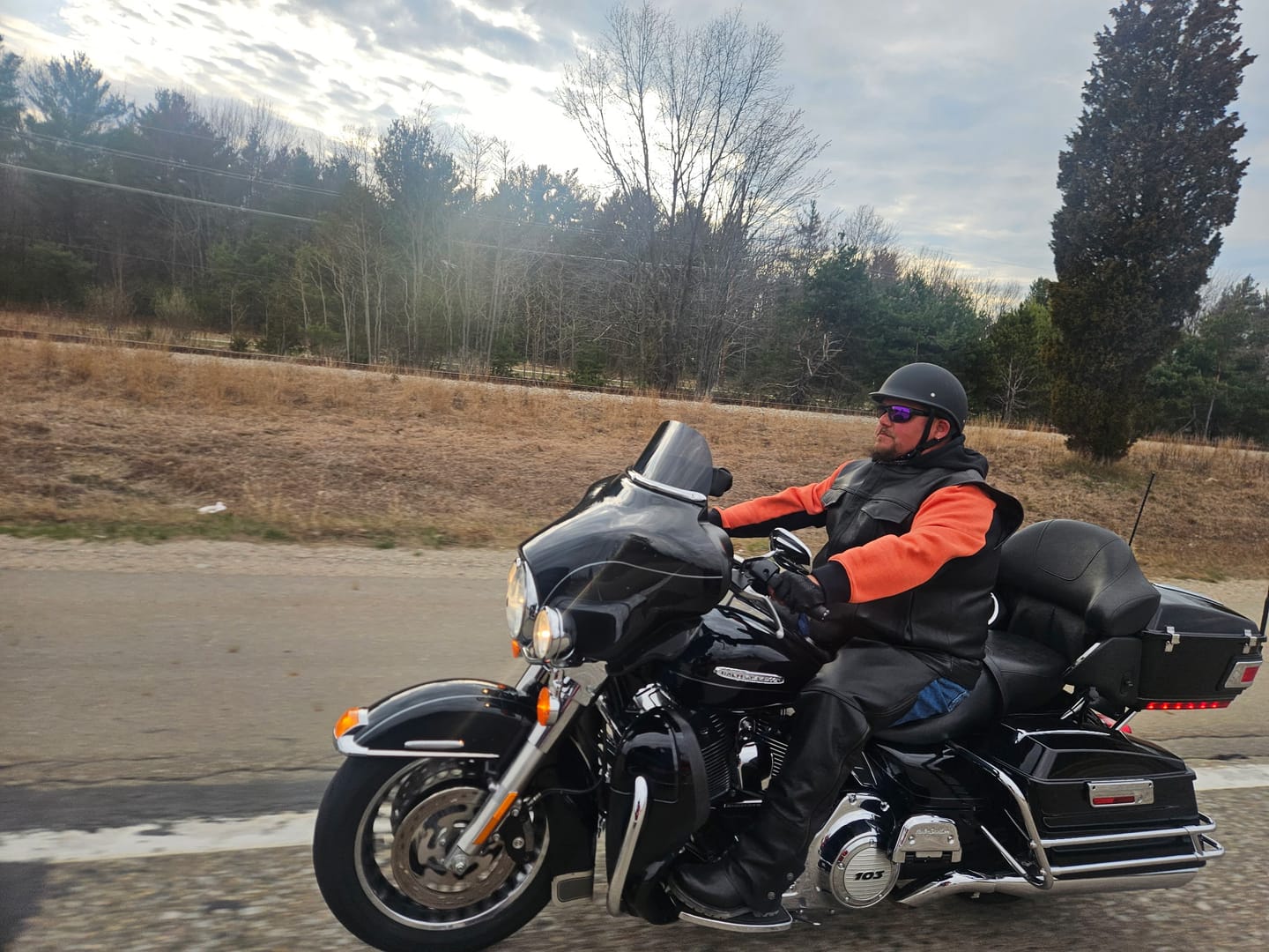 Customer photo review of World's Smallest & Lightest DOT Open Face Polo Helmet- Matte Black