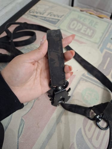 Customer photo review of Correa para Dos Perros - Black Camouflage
