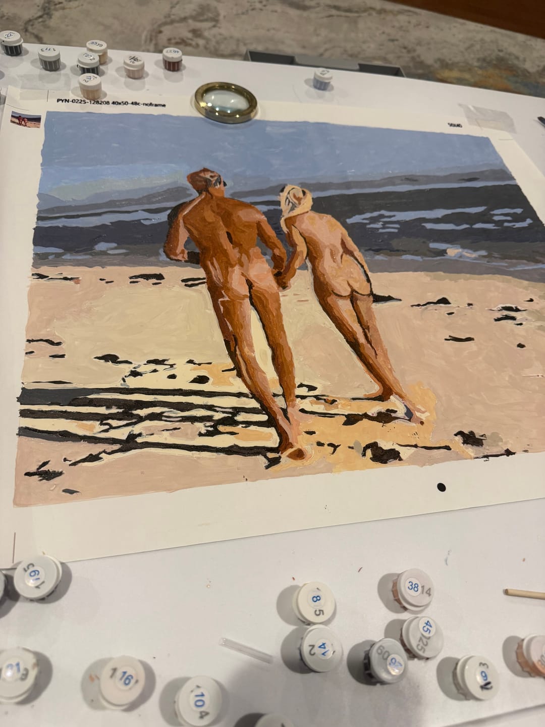 Customer photo review of Custom Paint By Numbers Kit