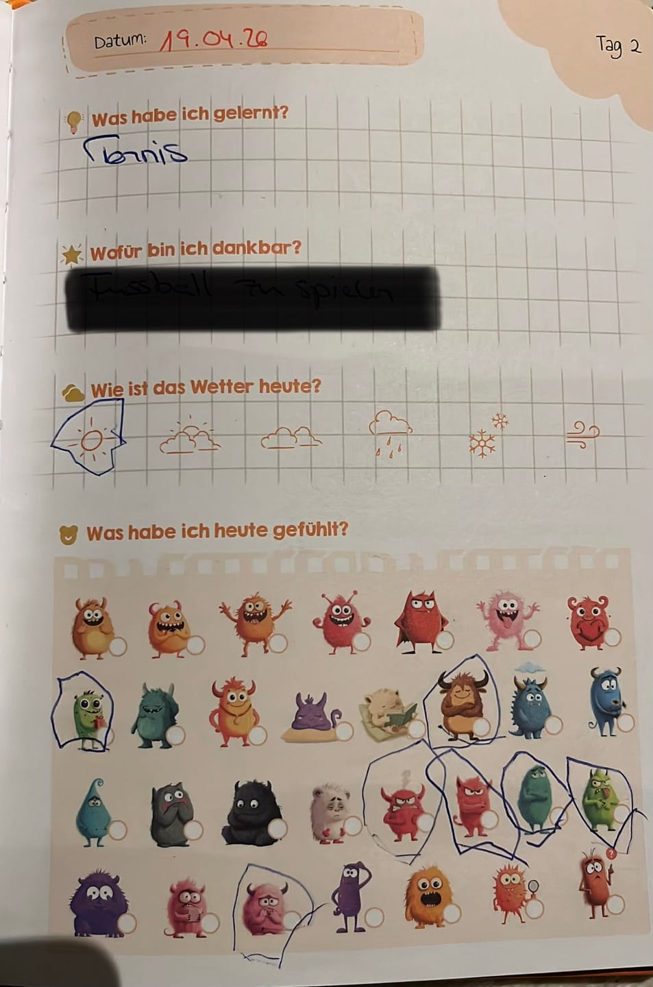 Customer photo review of Edubini Gefühlstagebuch für Kinder