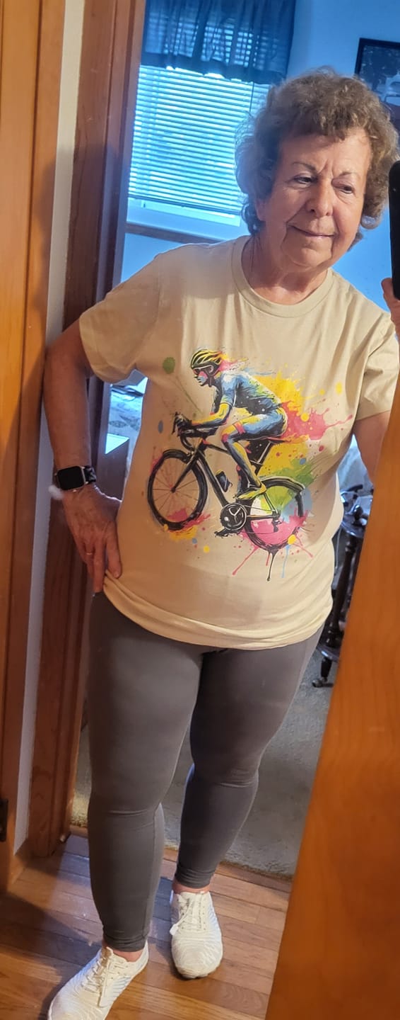 Customer photo review of Bike Rider Splash T-Shirt