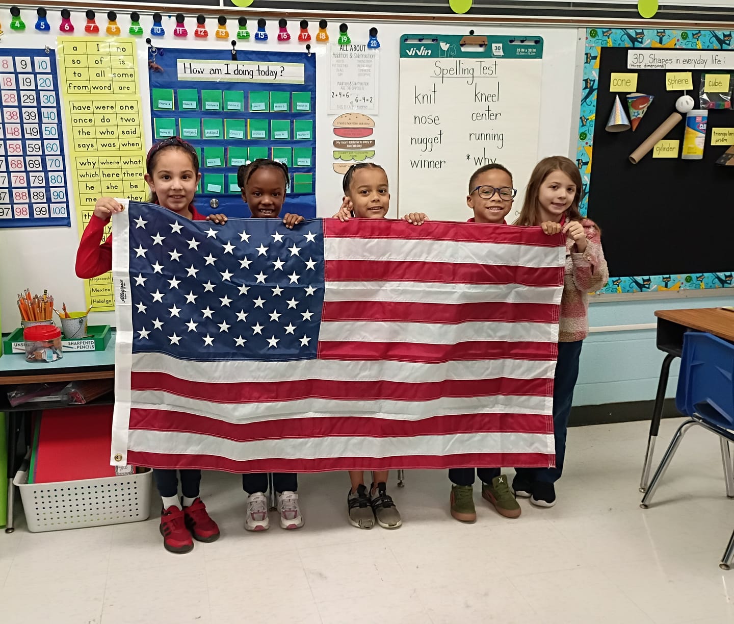 Customer photo review of Classroom Initiative 3' x 5 ' American Flag