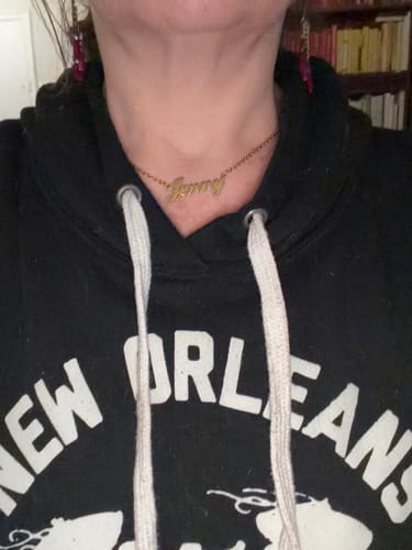 Customer photo review of The Classic Personalized Name Necklace