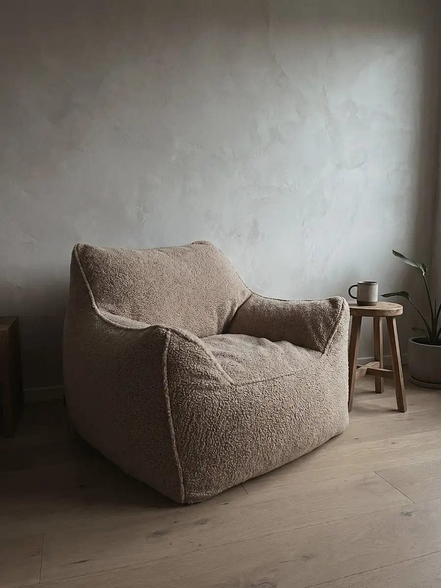 Customer photo review of DODO LOUNGE CHAIR - TEDDY FLEECE BEIGE