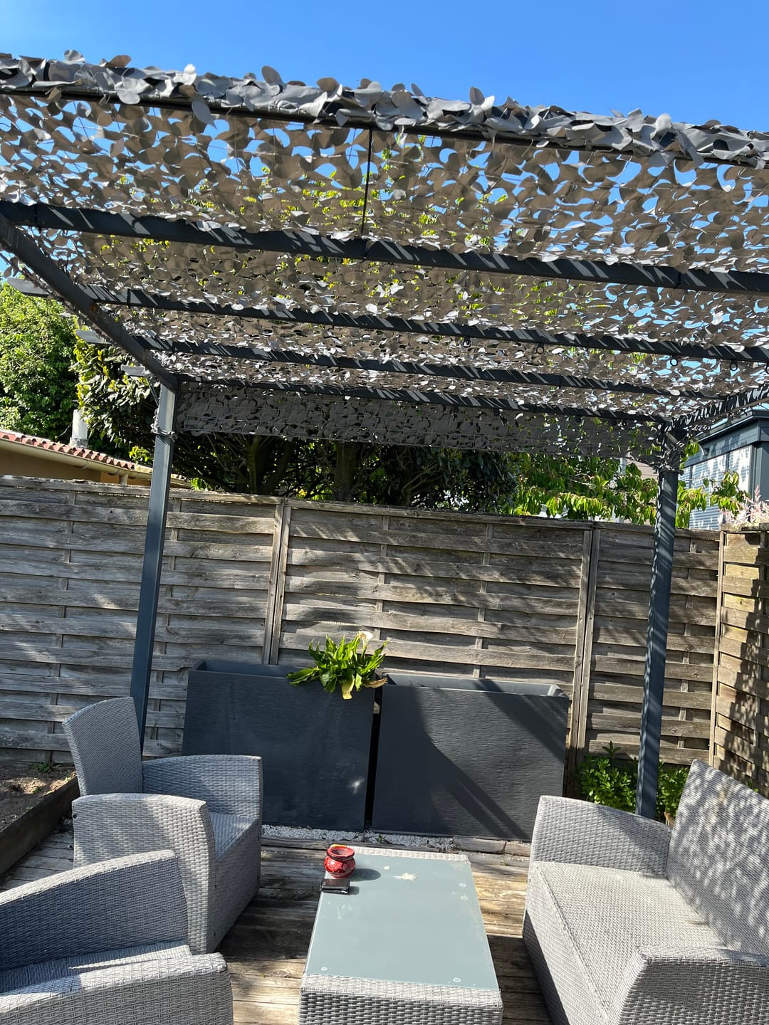 Customer photo review of Filet de camouflage renforcé gris