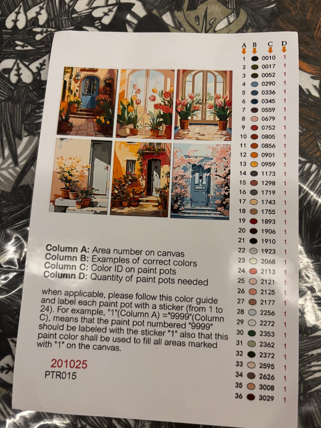 Customer photo review of 6 Mini Paintings - Colorful Doors Set