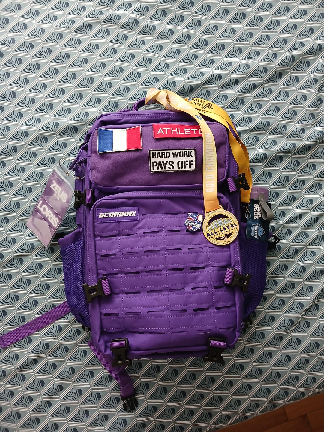 Customer photo review of Mochila Táctica V2 45L All In Violeta