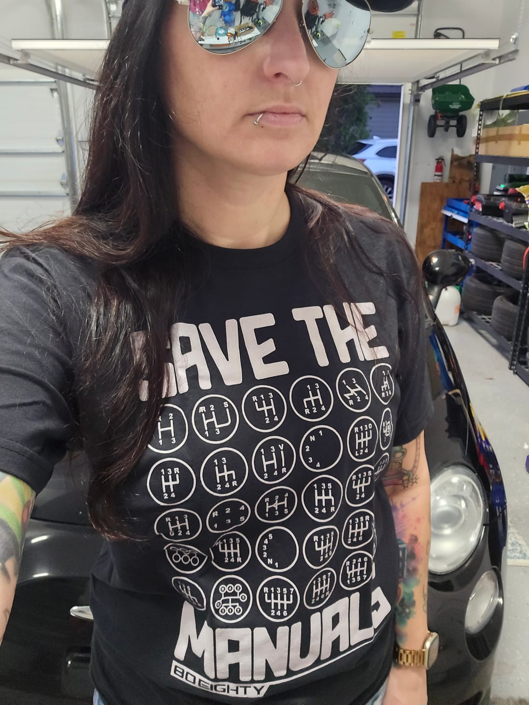 Customer photo review of 80Eighty® Save The Manuals Shirt