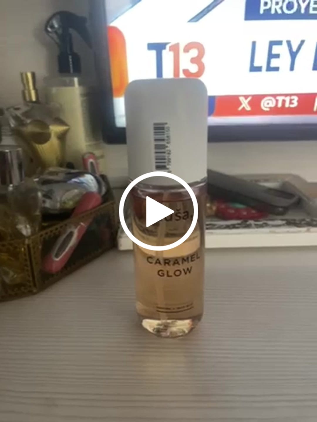 Customer video review of CARAMEL GLOW - Perfume para Cuerpo y Cabello - 100 ml |  Bruma Capilar y Corporal