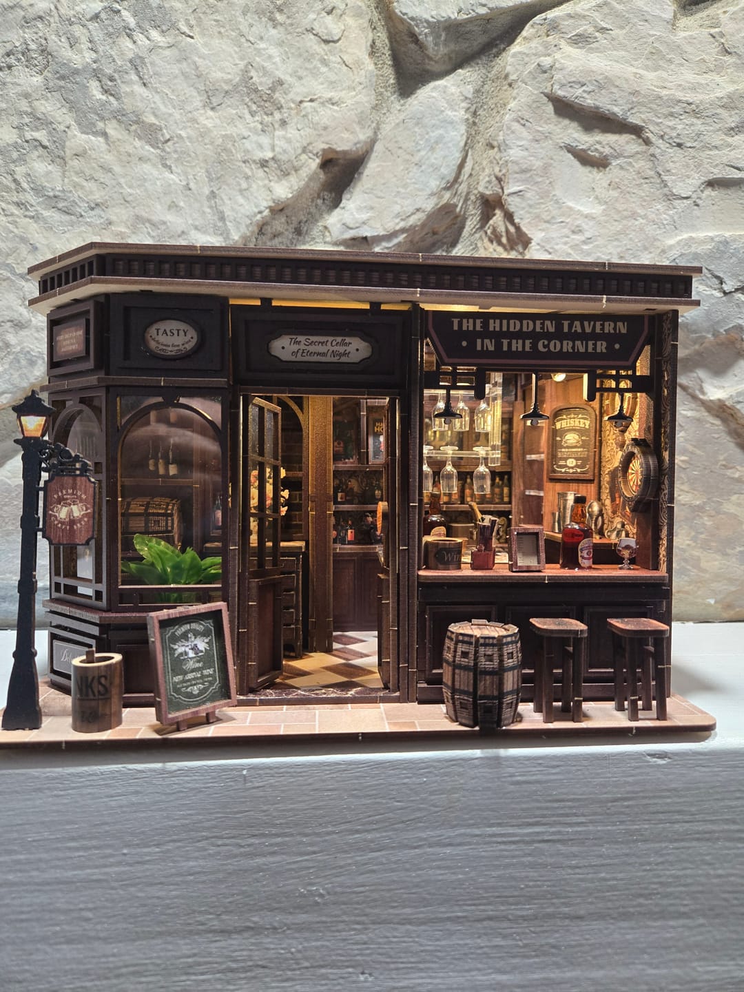 Customer photo review of Corner Tavern DIY Miniature House Kit