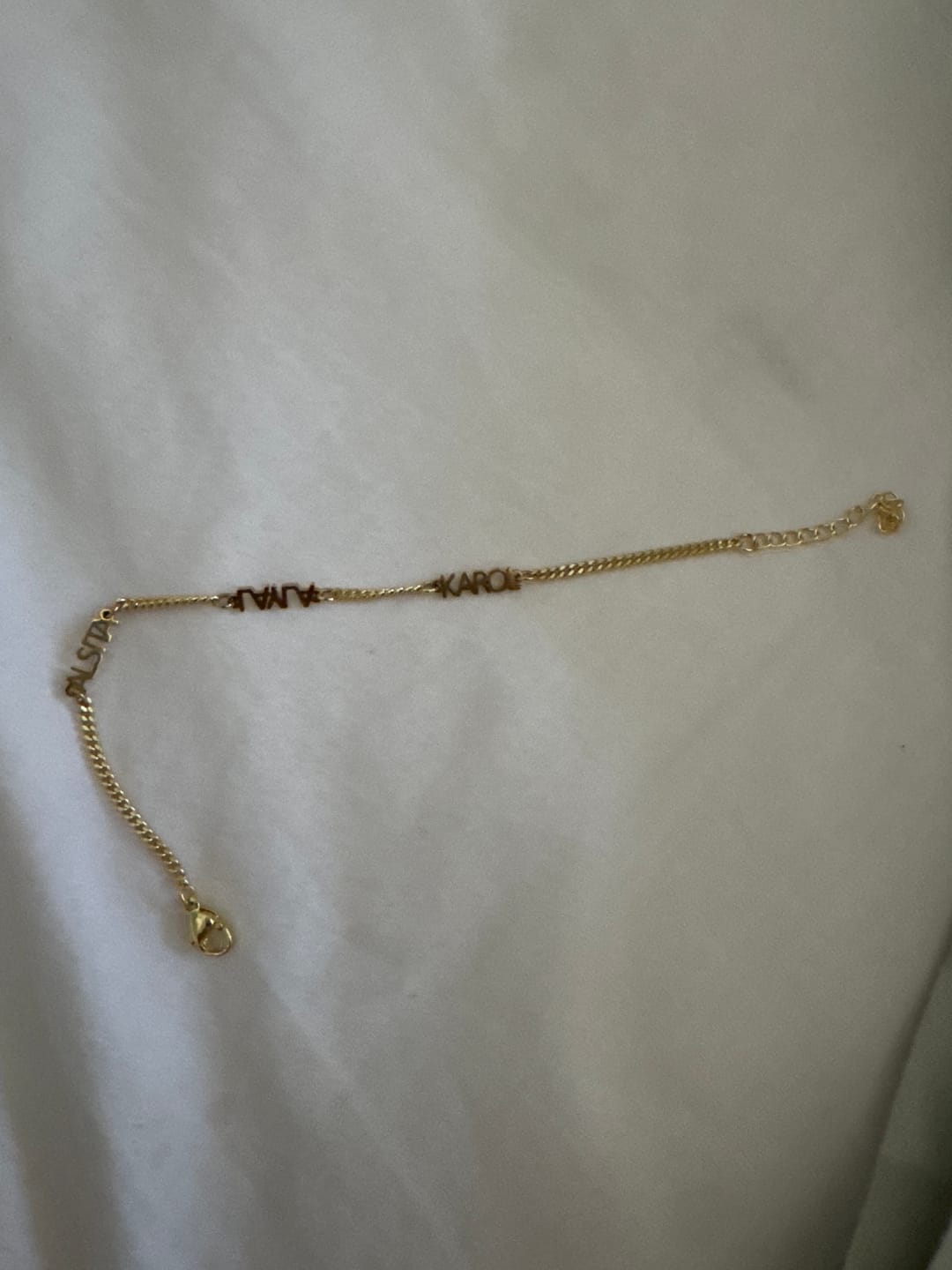 Customer photo review of Custom Name Bracelet