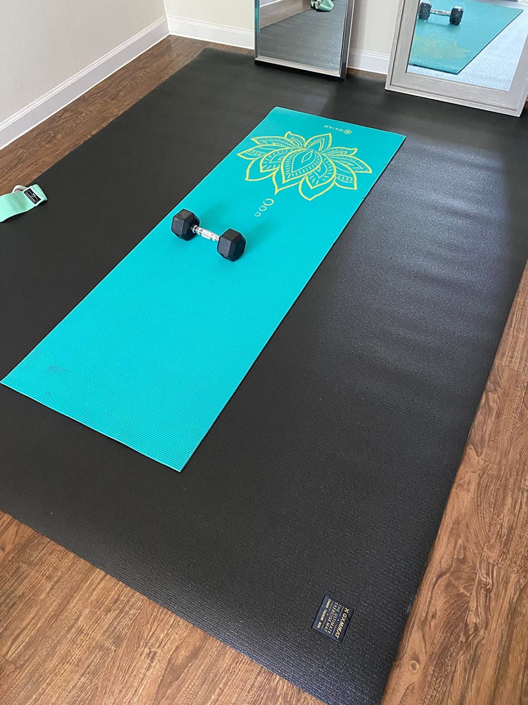 Customer photo review of GXMMAT Large Exercise Mat 6'x8'