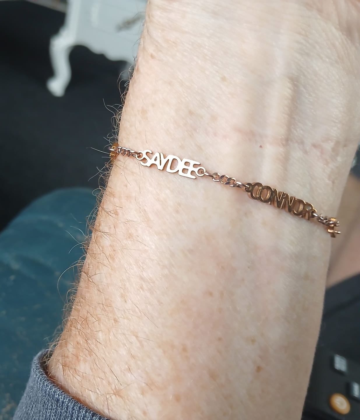 Customer photo review of Custom Name Bracelet