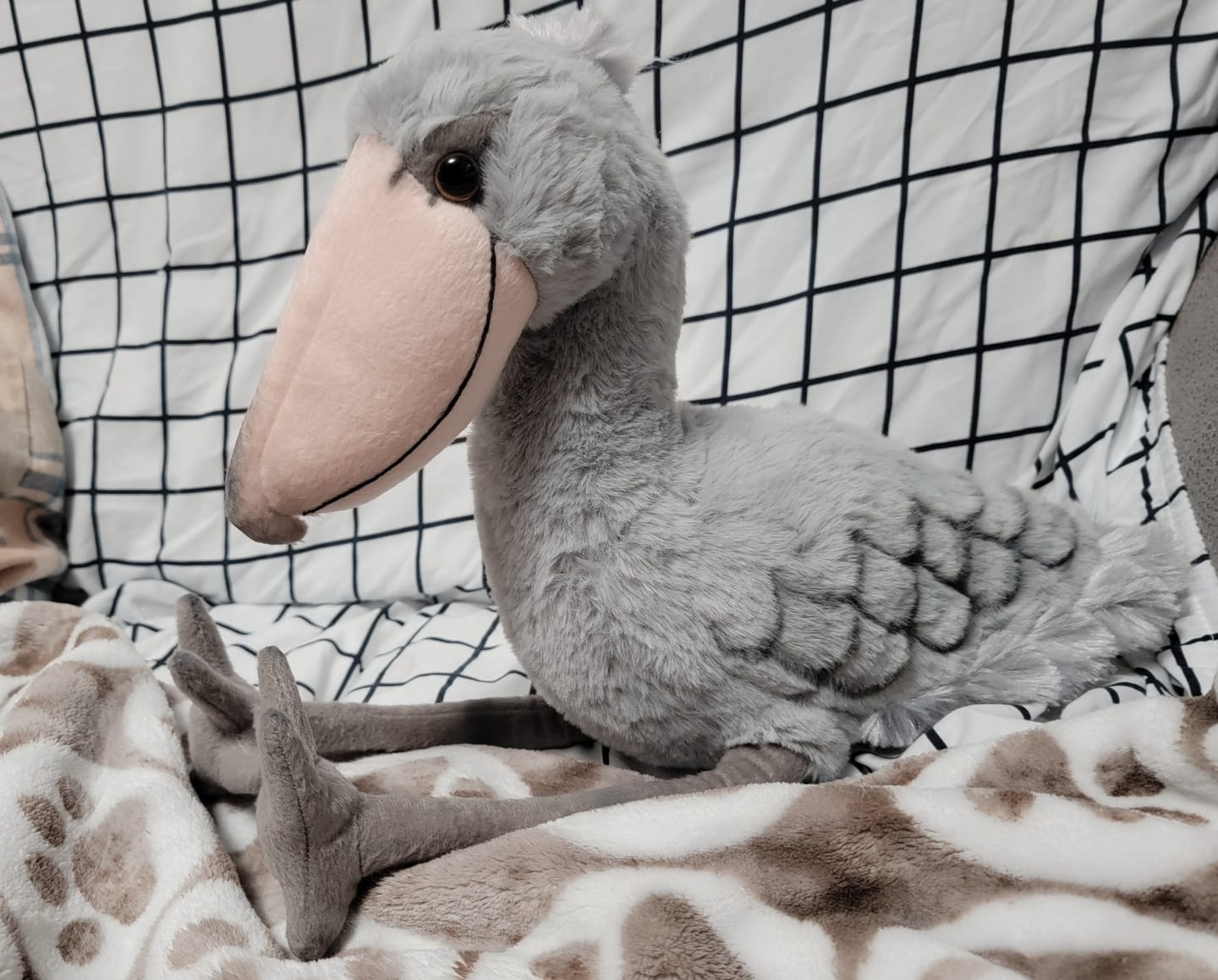 Customer photo review of Shoebill Stork Bird Soft Stuffed Plush Toy