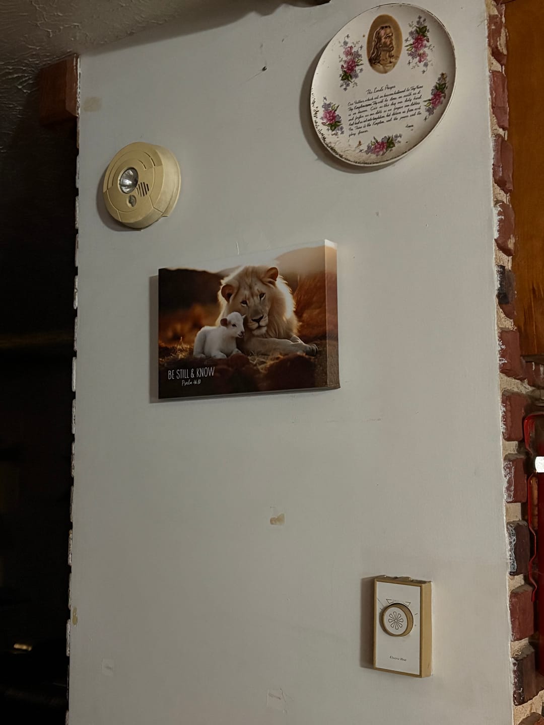 Customer photo review of Lion and Lamb, Be Still and Know Psalm 46:10, Wall Art Canvas Print