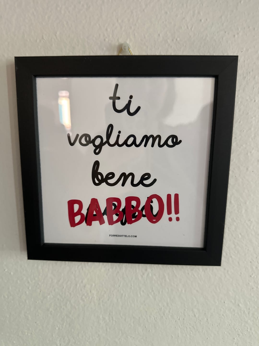 Customer photo review of TI VOGLIO / VOGLIAMO BENE BABBO - STAMPA + CORNICE