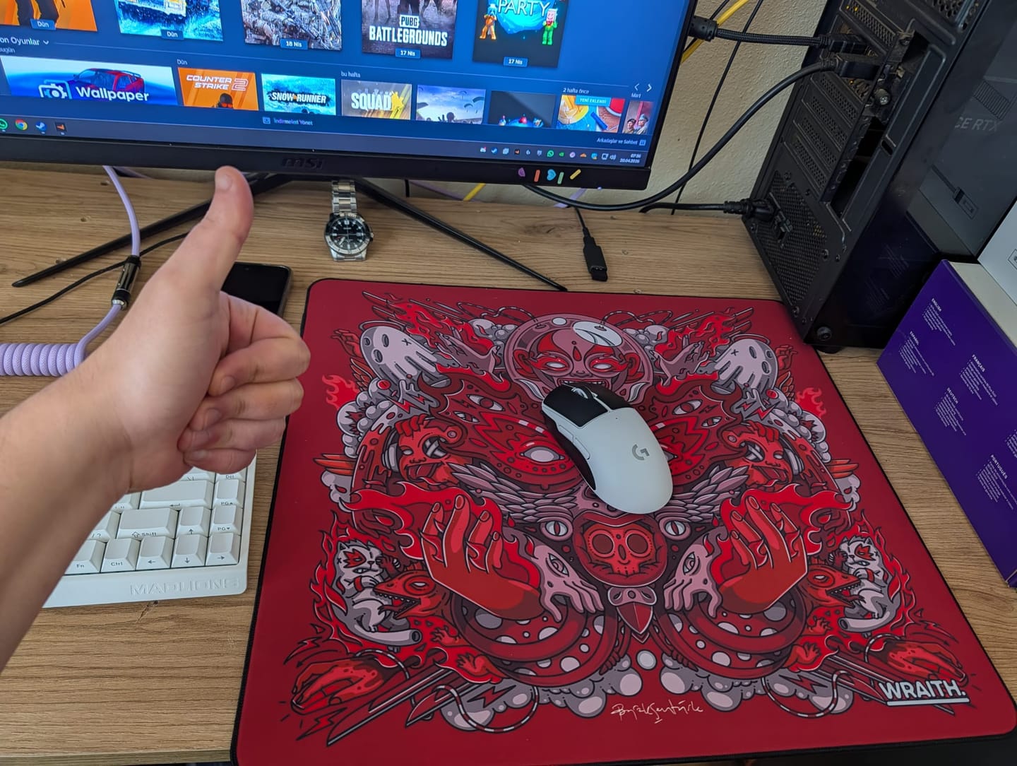 Customer photo review of Wraith Spirit of Aim Mousepad