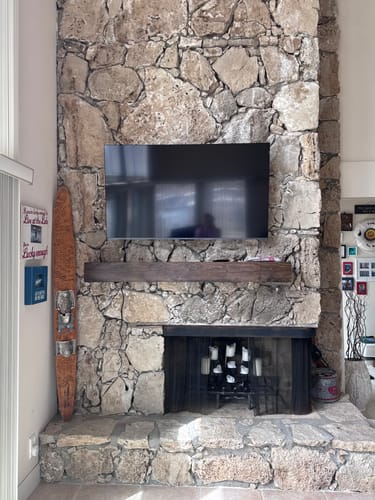 Customer photo review of Rustic Mantels
