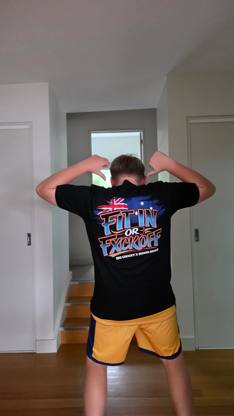 Customer photo review of Big Chocky | Fit In Tee