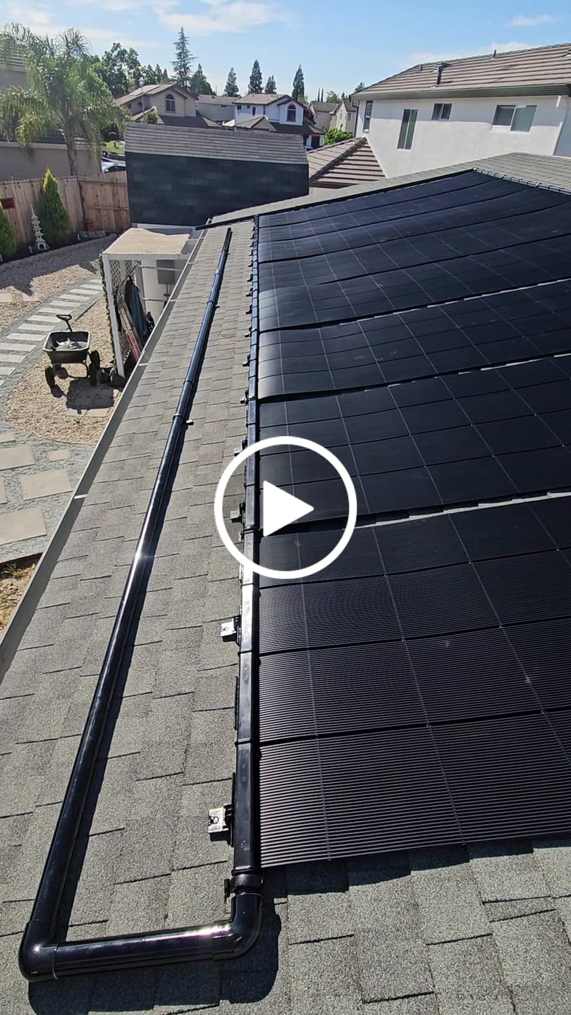 Customer video review of SwimJoy Industrial Grade DIY Solar Pool Heater Kit - Advanced High-Wind Mounting System - Lifetime Ltd. Warranty