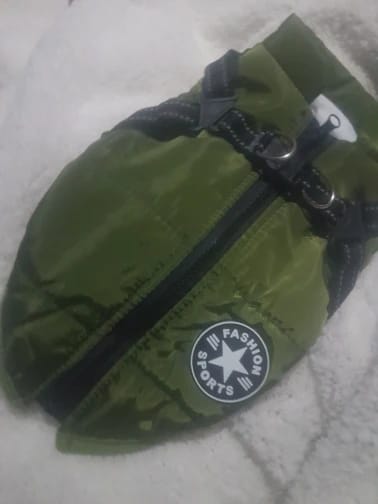 Customer photo review of Waterproof Warm Winter Dog Jacket With Harness | Dog Clothes