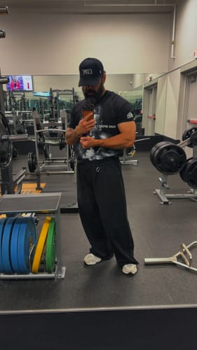 Customer photo review of Black Basic Baggy Sweats