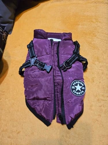 Customer photo review of Waterproof Warm Winter Dog Jacket With Harness | Dog Clothes