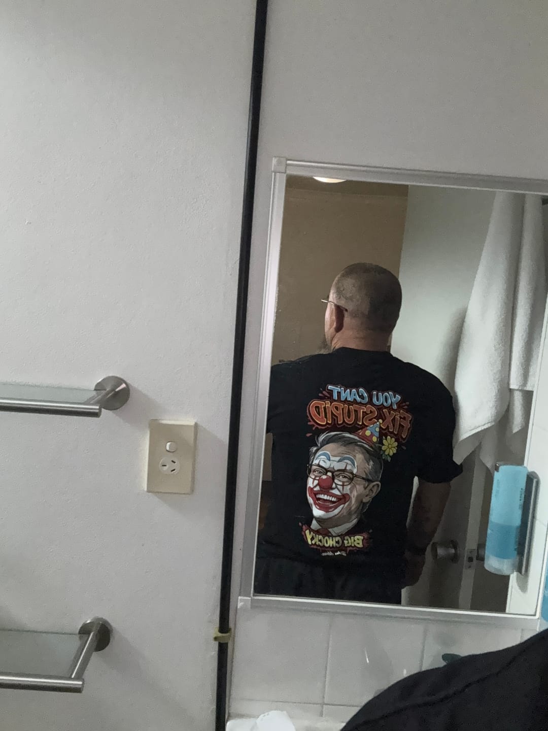 Customer photo review of Big Chocky: Clown Show Tee