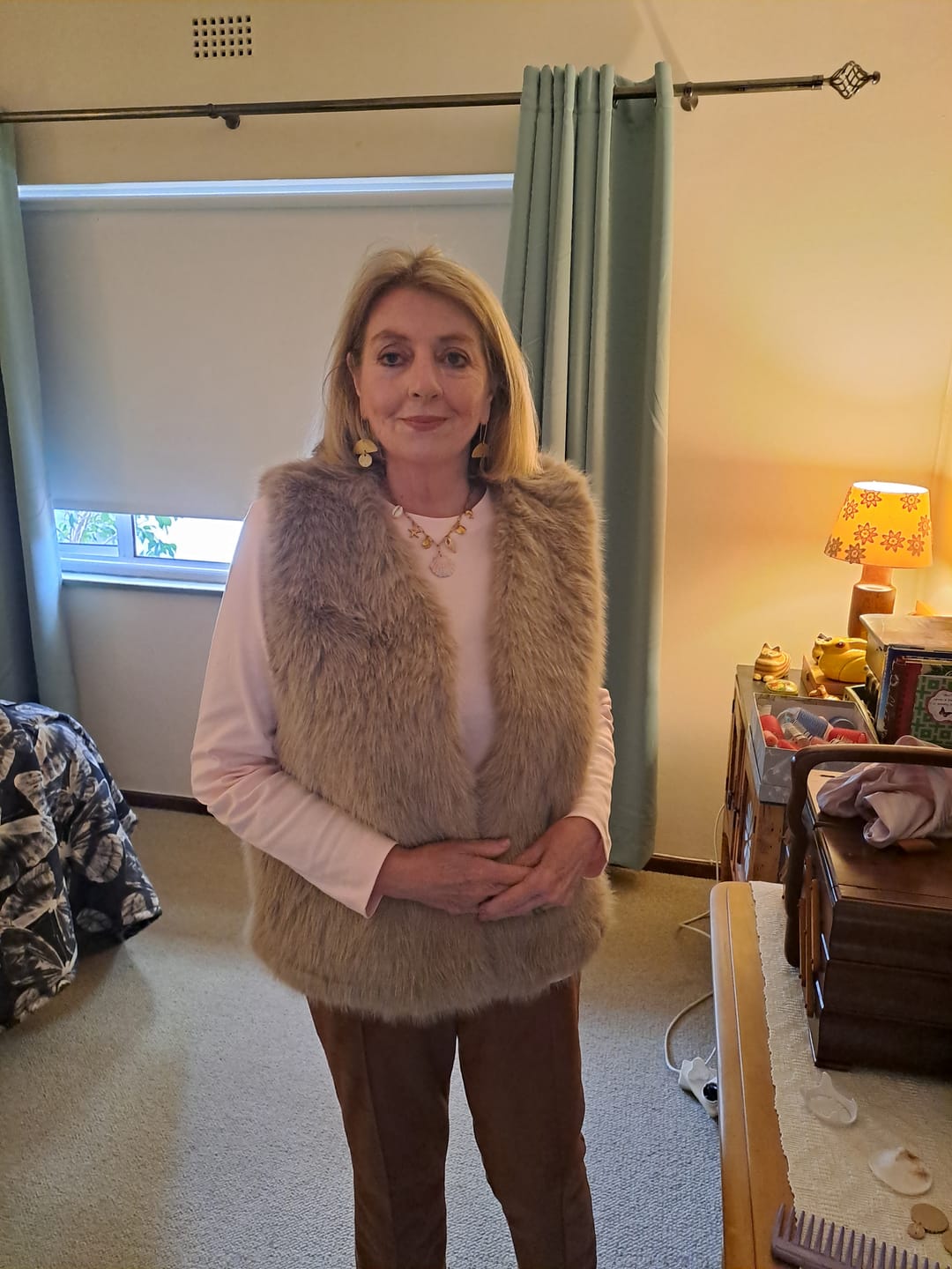 Customer photo review of FAUX FUR GILET | ONE SIZE