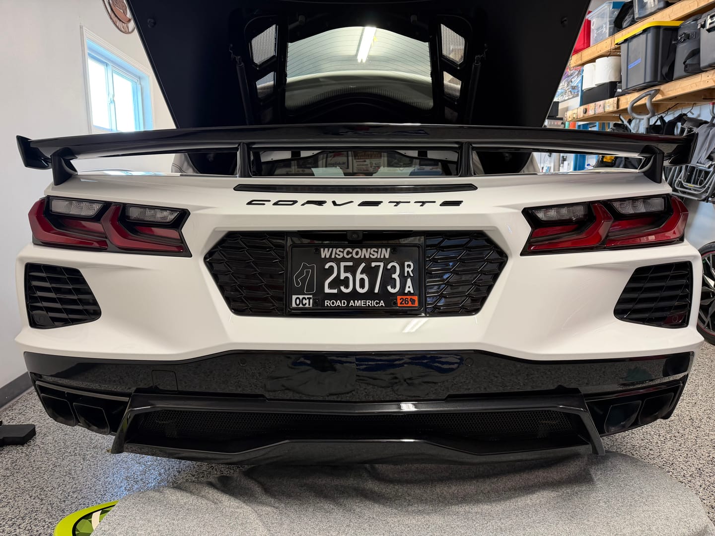 Customer photo review of 2020-Up Corvette C8 Z51 Facelifted Rear Trunk High Wing Spoiler