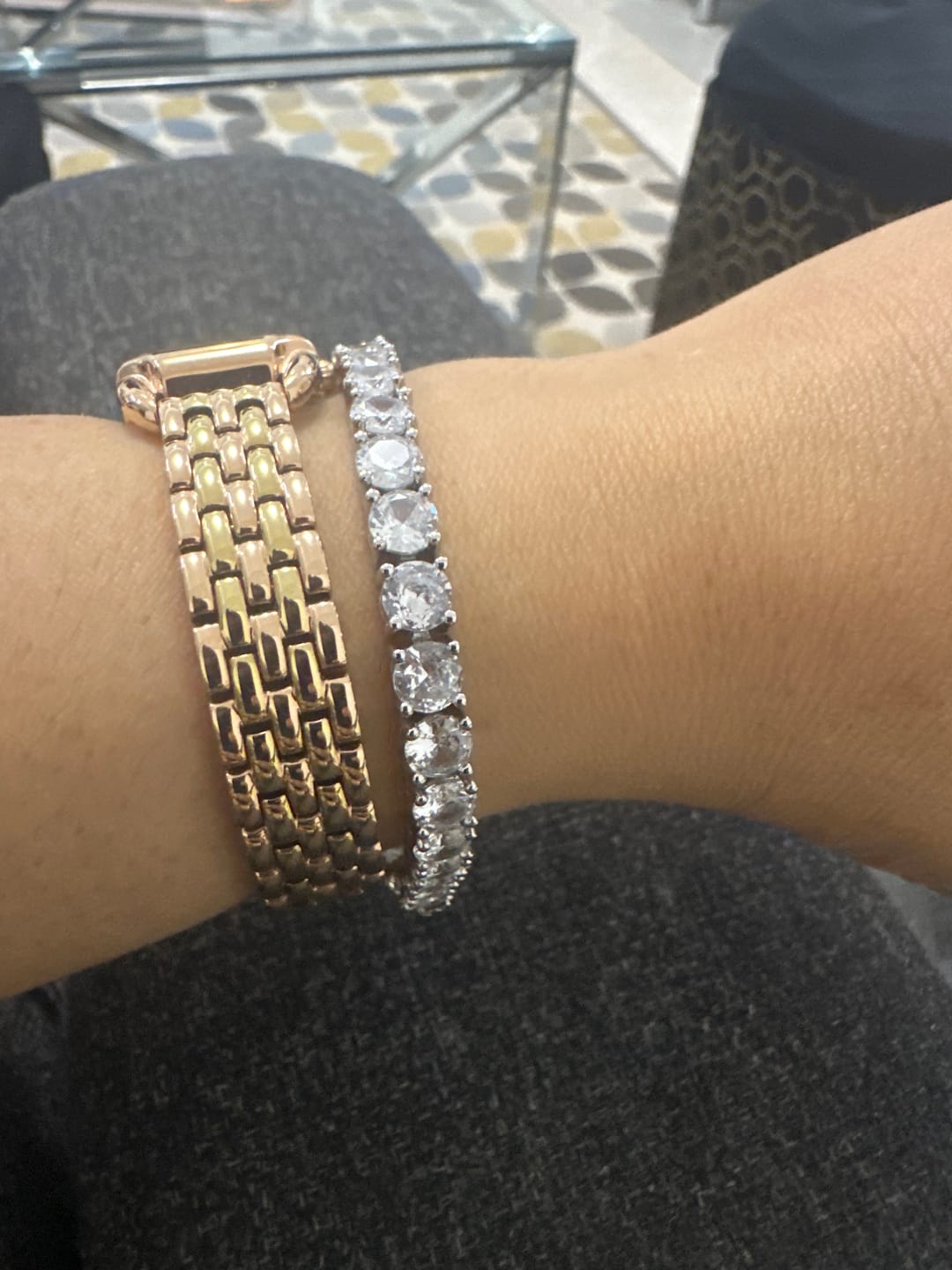 Customer photo review of 5MM 925S & VVS Moissanite Tennis Bracelet White Gold