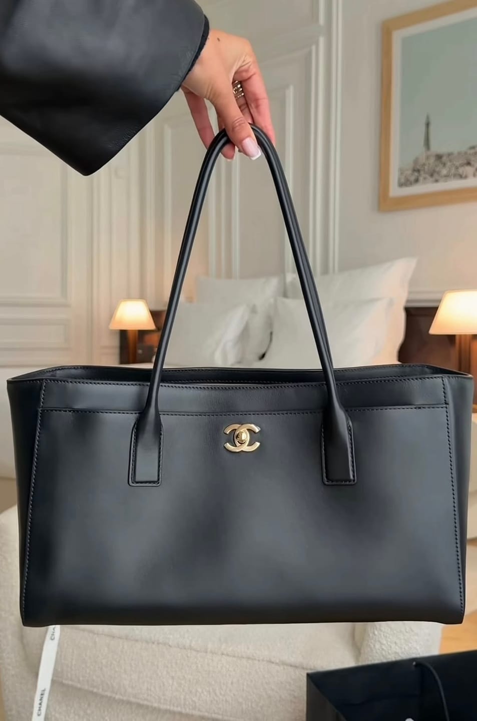 Customer photo review of Chanel 2026 Executive Cerf Tote Bag Black Calfskin