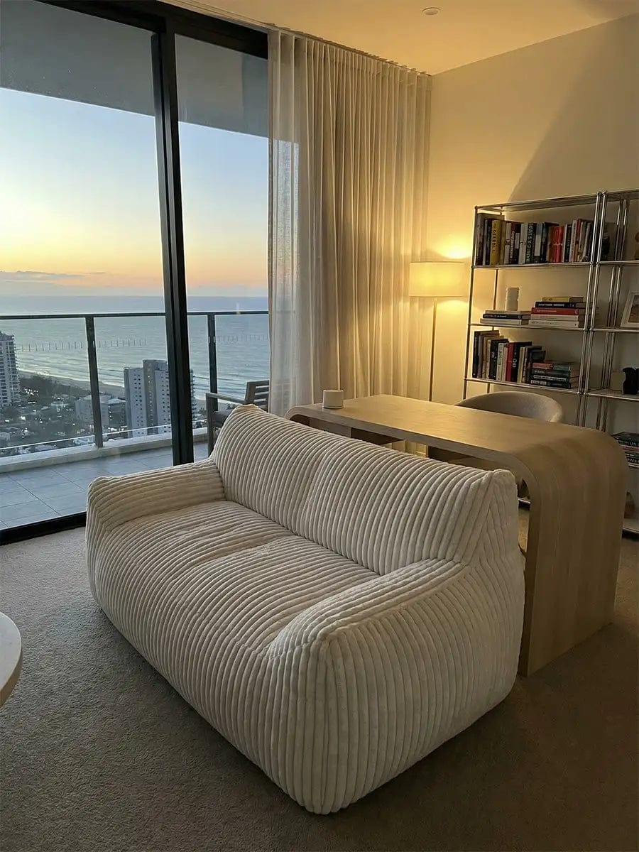 Customer photo review of DODO TWO-SEATER LOUNGE - CHANNEL CORD SOFT LINEN