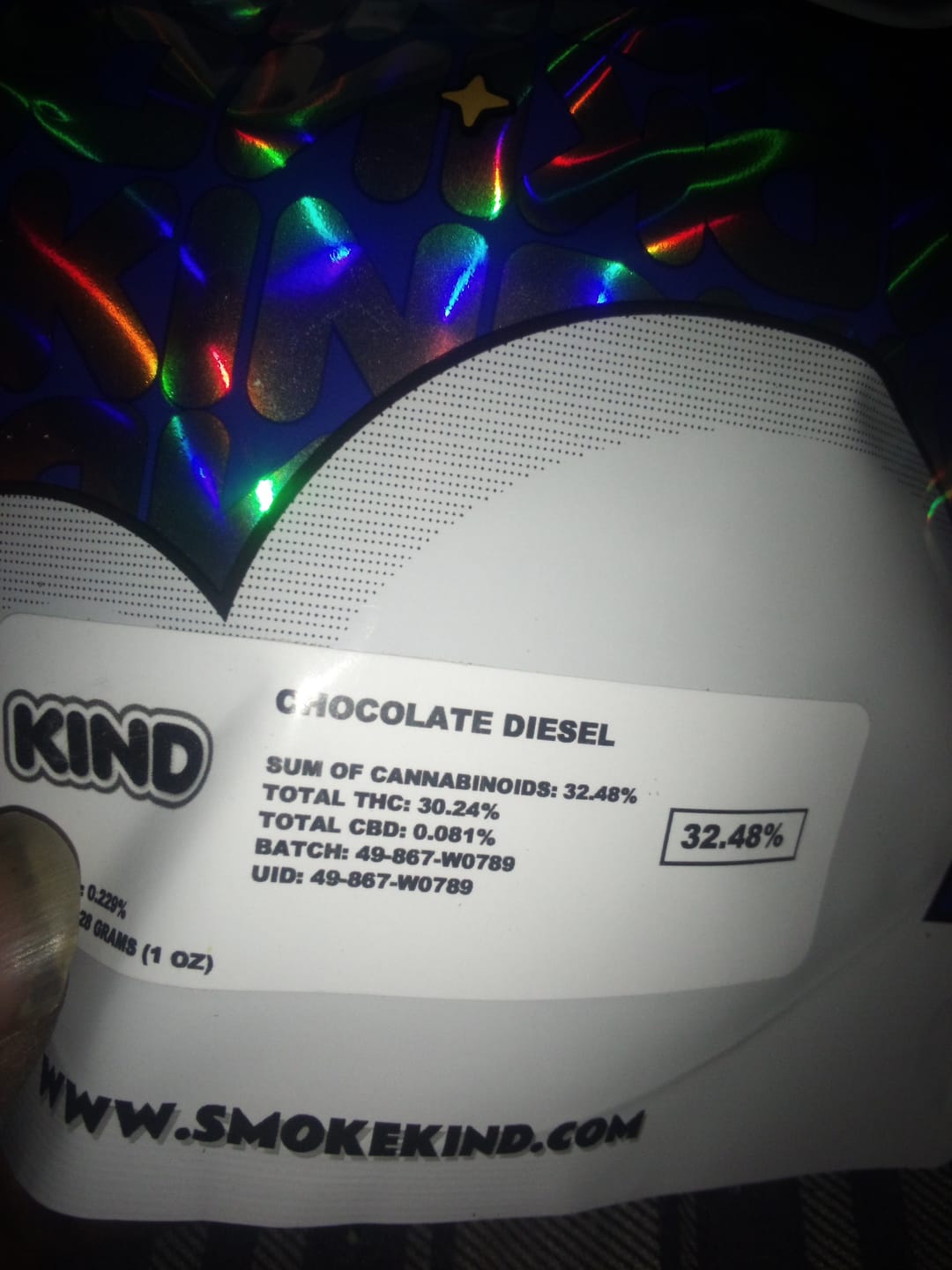 Customer photo review of Chocolate Diesel - 28 Grams - Hybrid