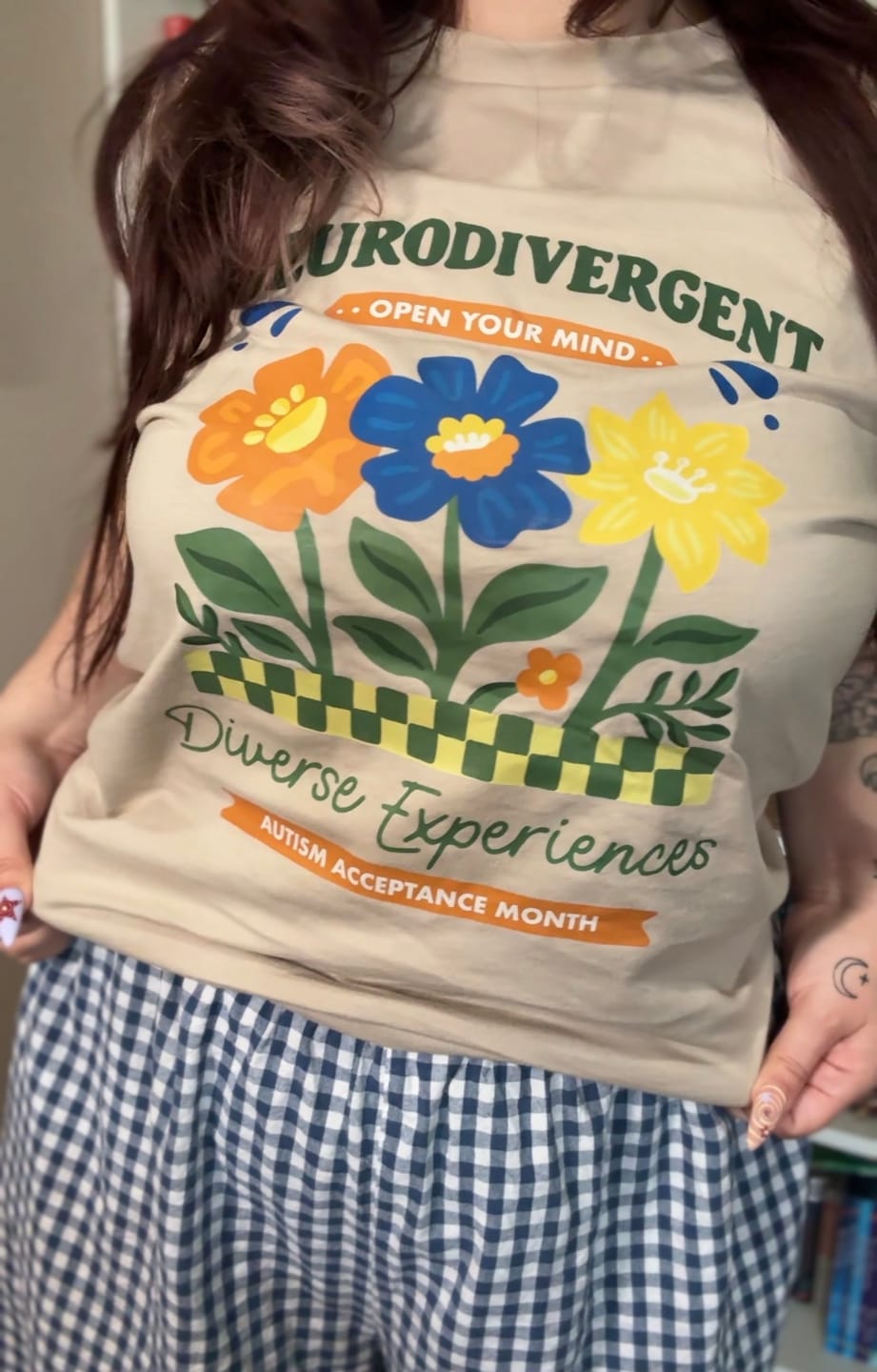 Customer photo review of Open Your Mind Tag Free T-Shirt
