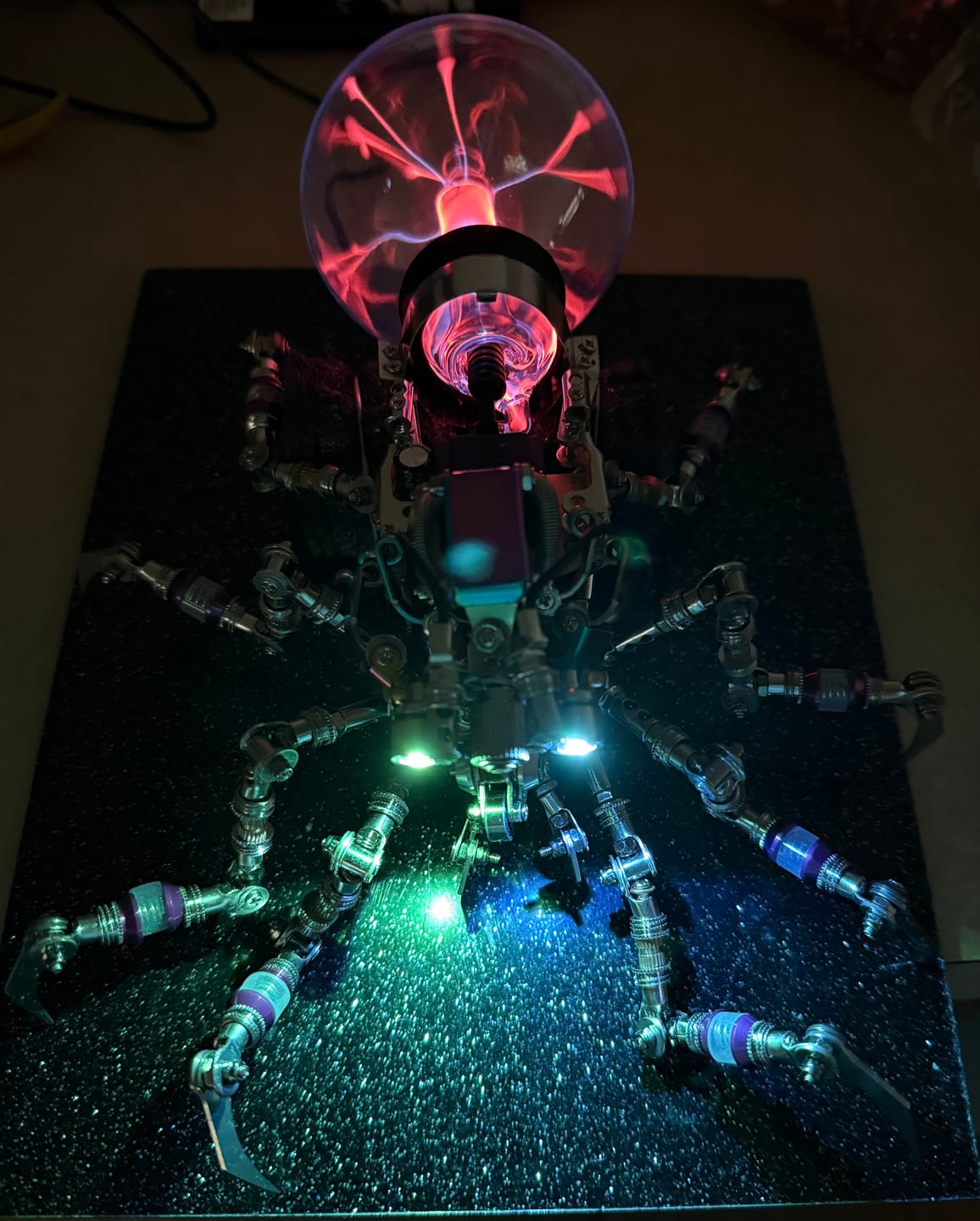Customer photo review of Cyberpunk Plasma Ball Spider