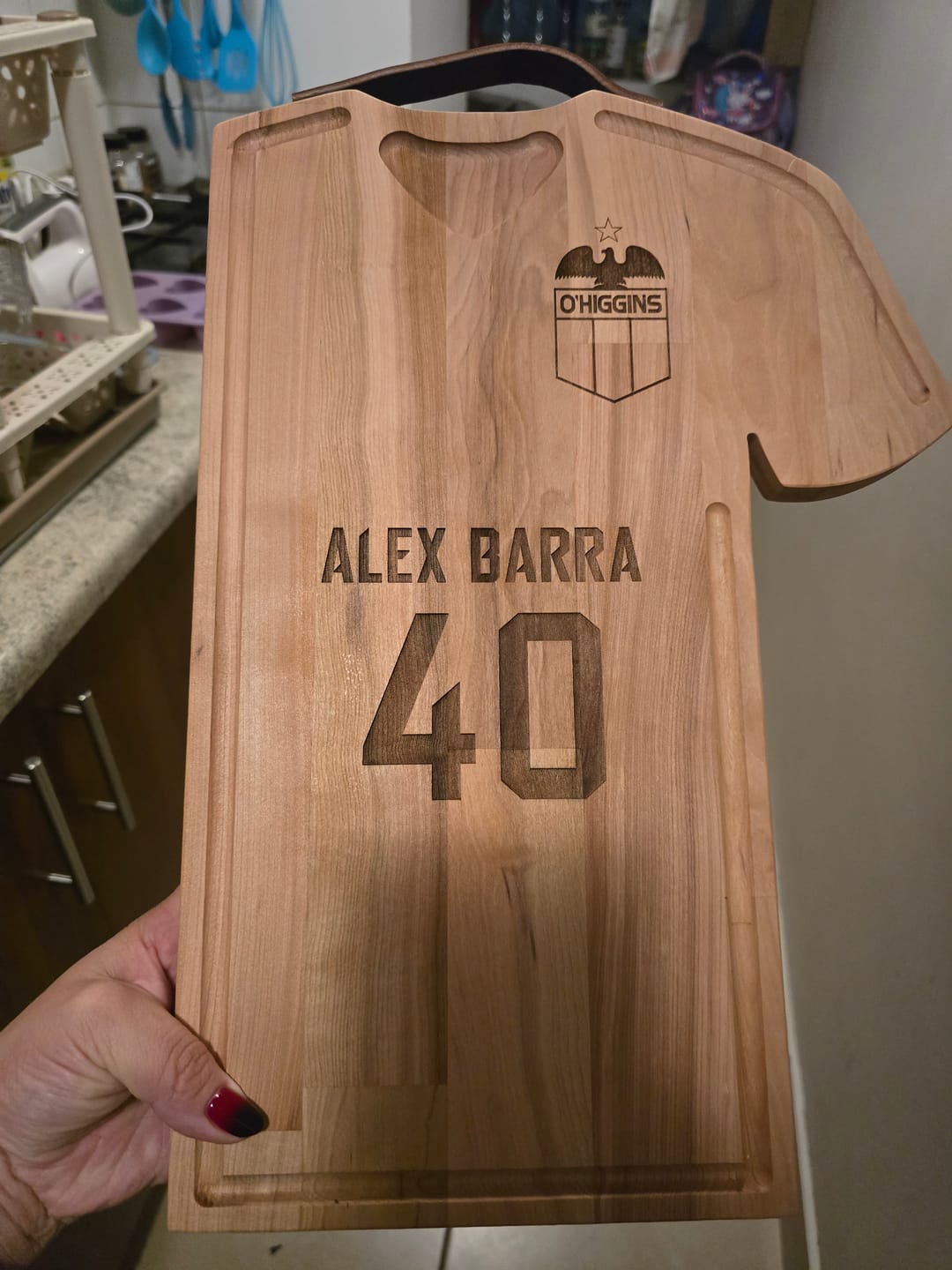 Customer photo review of Tabla Futbol Personalizada