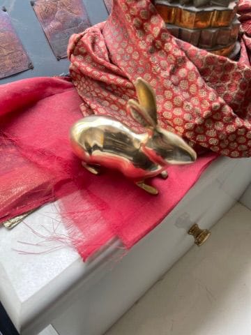 Customer photo review of Golden Rabbit Brass Idol – Auspicious Vastu Remedy for Wealth Attraction & Prosperity | Ideal for North Direction, Office Desk & Home Entrance | 13 x 4.5 x 11.5 cm | 670 g