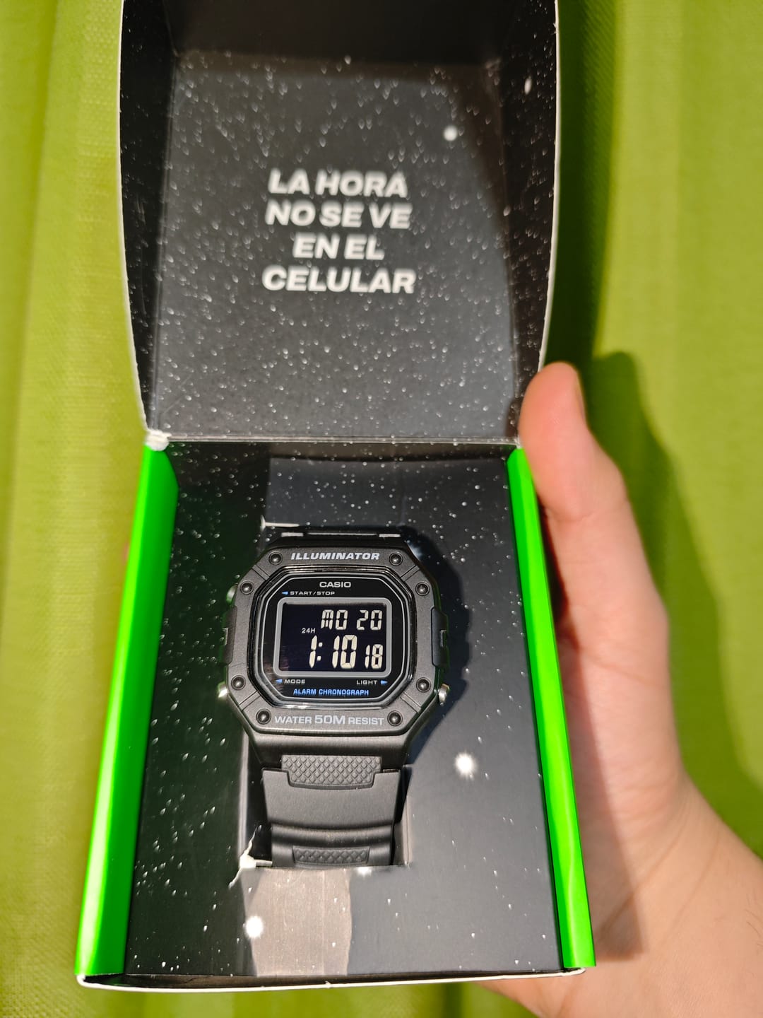 Customer photo review of Reloj Casio Vintage W-218H-1BVDF Pantalla Negativa