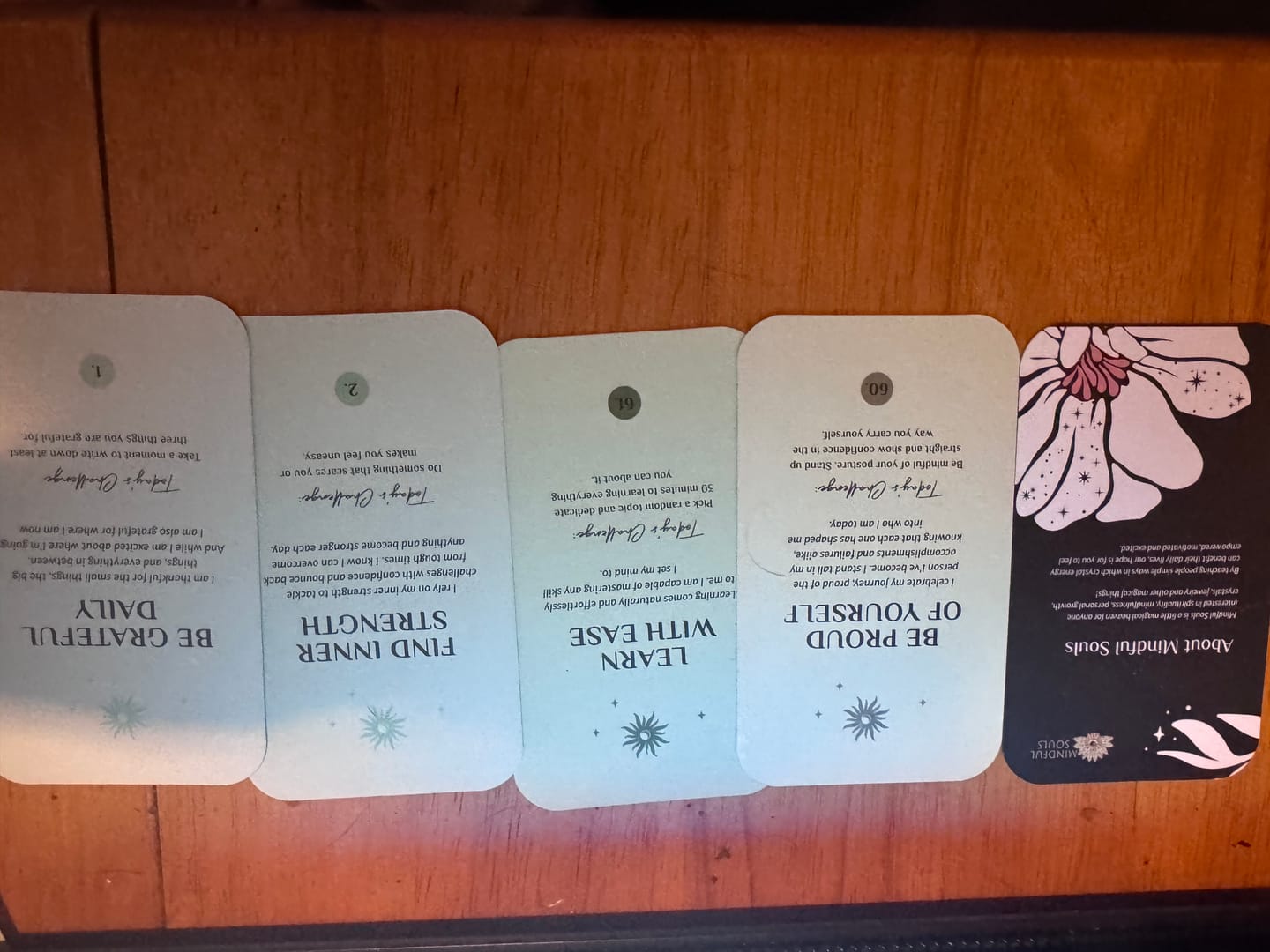 Customer photo review of Affirmation Cards Deck