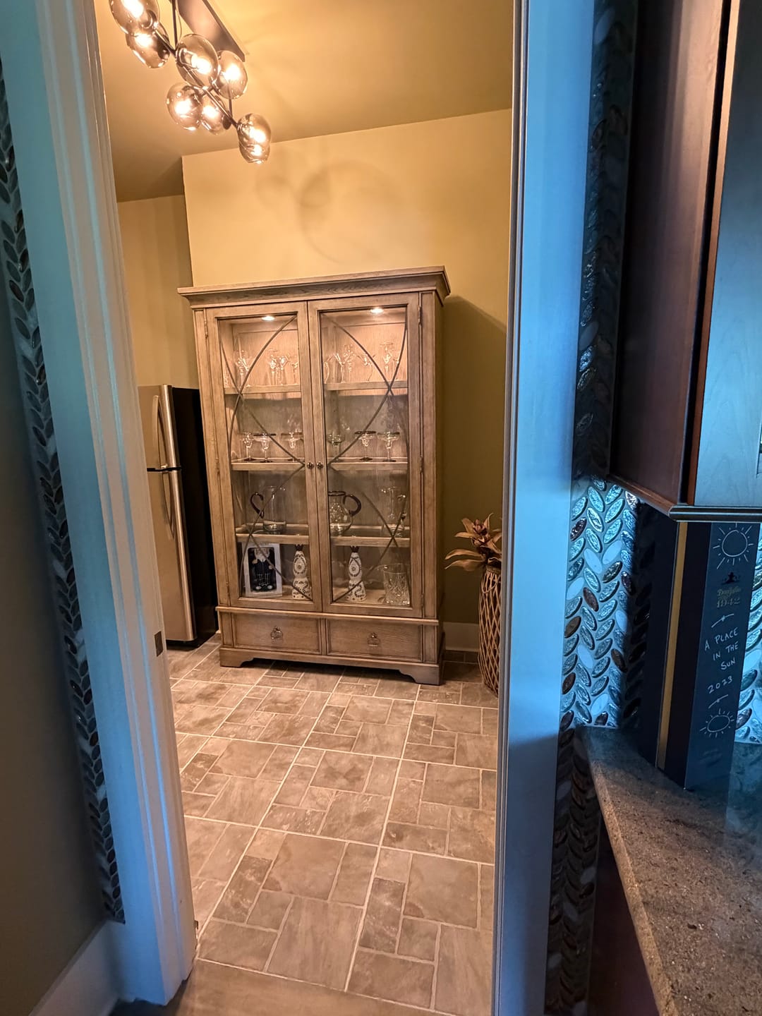 Customer photo review of Modern Mid-Century Globe Kitchen Island Pendant Light