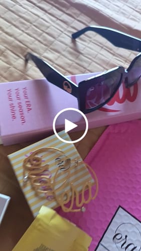 Customer video review of ERA Luxe Oversized Square Sunglasses
