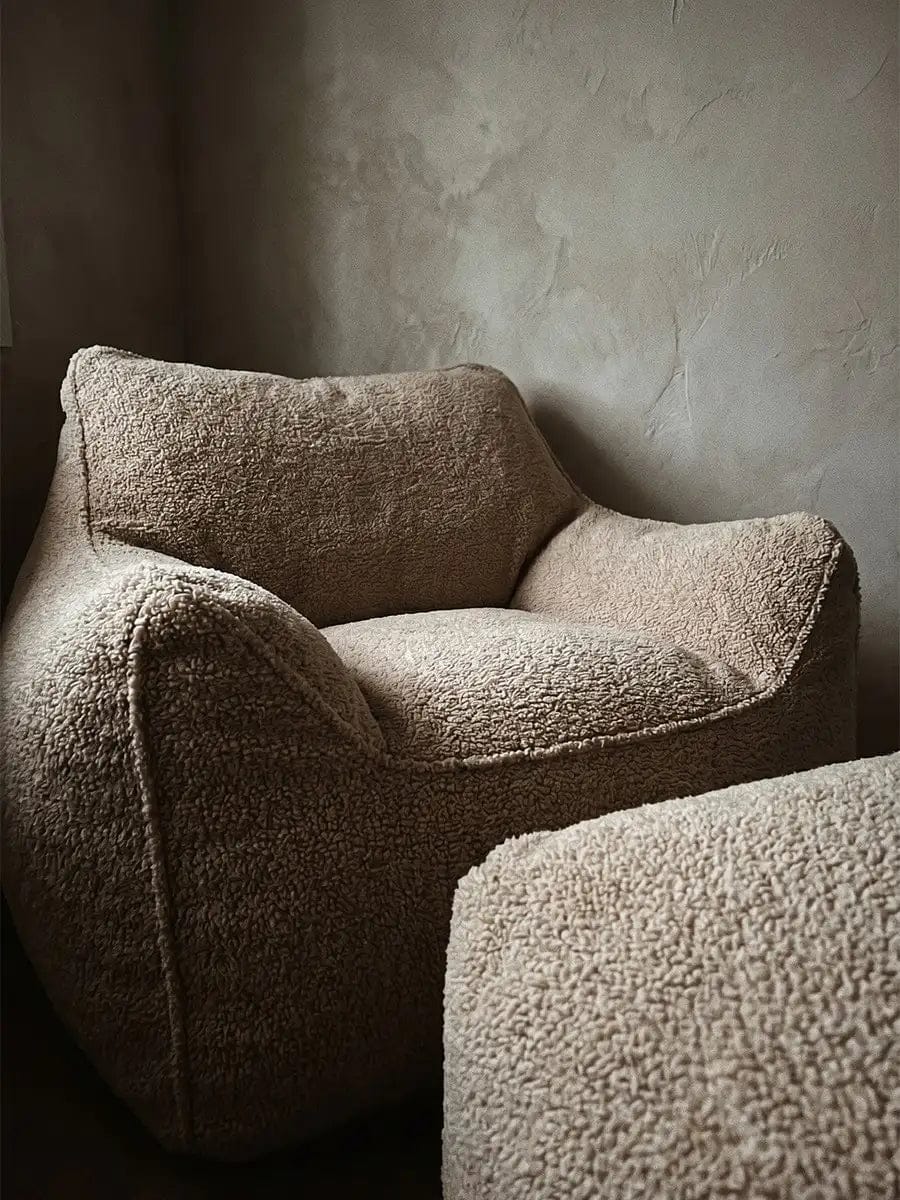 Customer photo review of DODO LOUNGE CHAIR - TEDDY FLEECE BEIGE