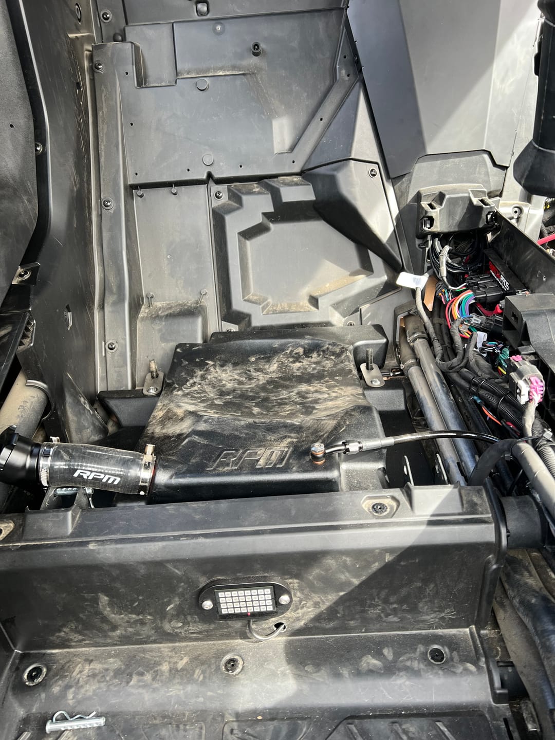 Customer photo review of RPM Maverick R MAX Rear Seat Auxiliary Fuel Tank Kit