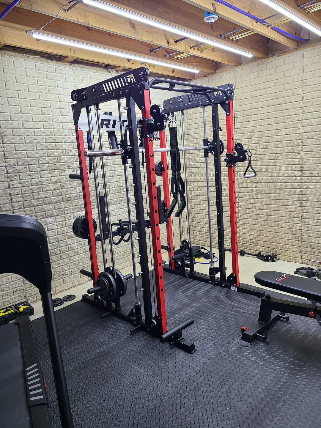 Customer photo review of RitFit M1 PRO Multi-Functional Smith Machine with Cable Crossover System and Squat Rack for Home Gym