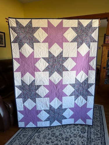 Customer photo review of Sawtooth Star Quilt Pattern | Digital PDF Pattern
