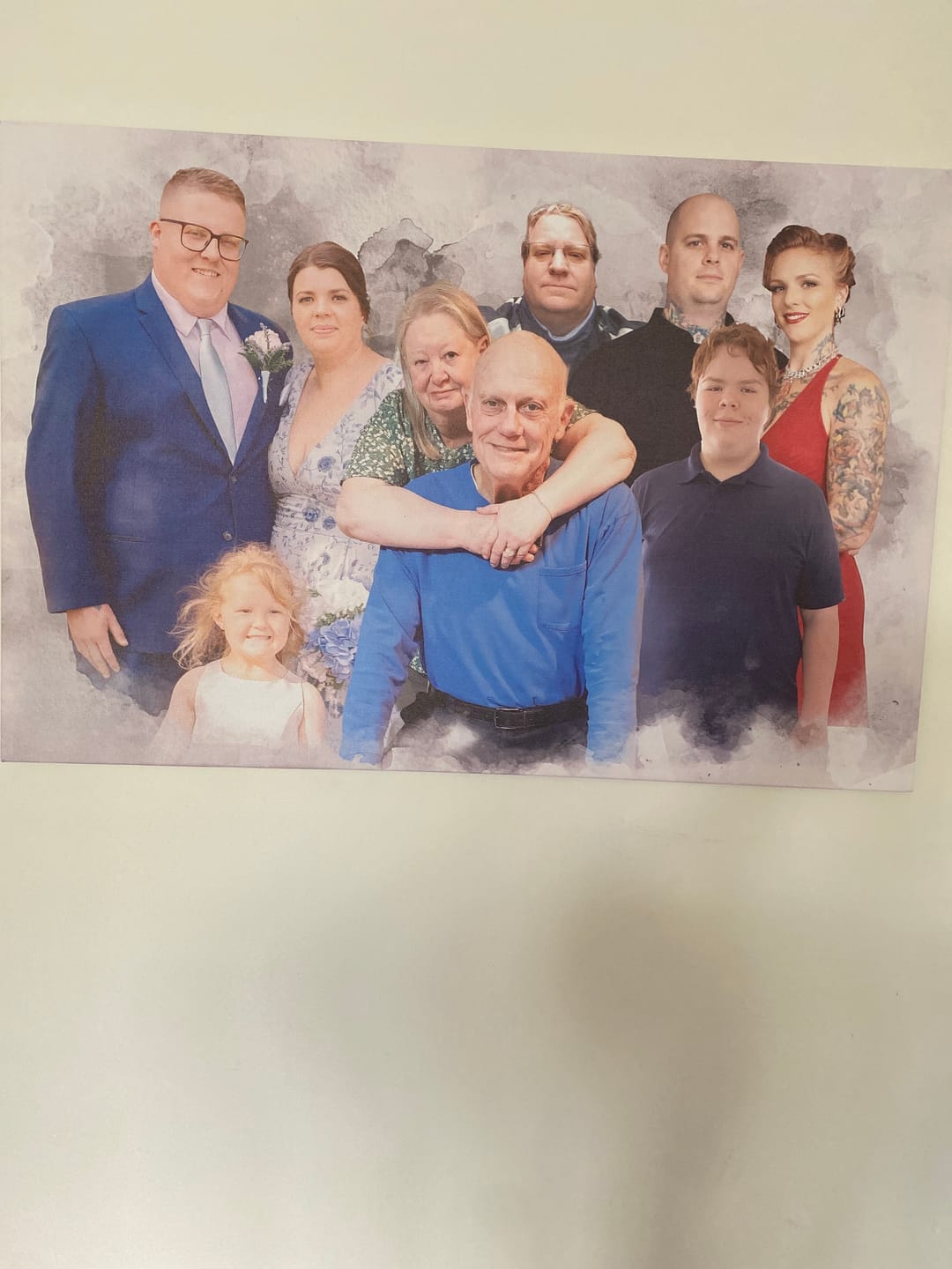 Customer photo review of Add Loved One to Photo, Family Portrait From Different Photos, Combine Photos Canvas, Christmas Gift, Memorial Gift for Dad Mom, Add Passed Away