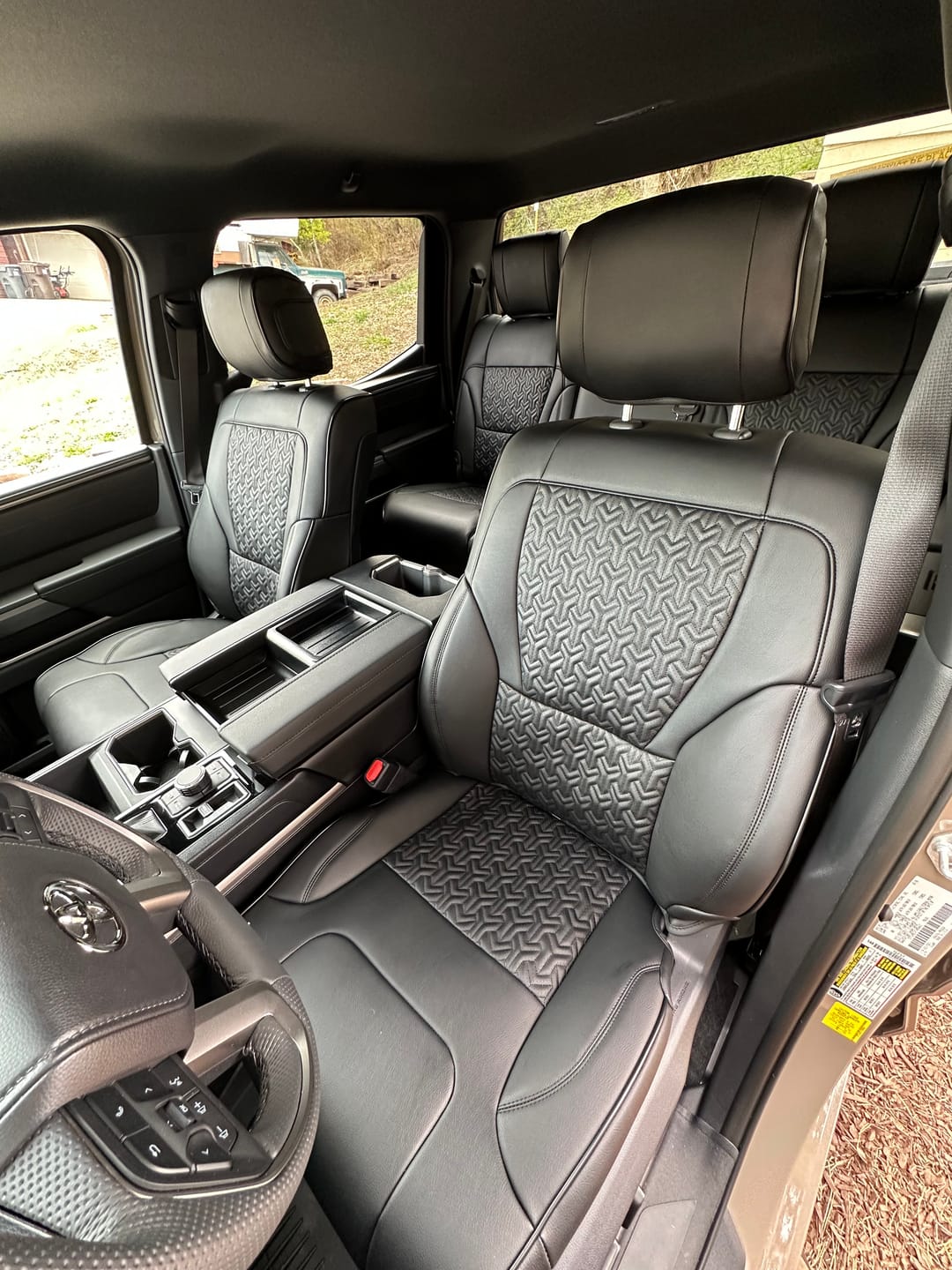Customer photo review of 2022+ Toyota Tundra Custom Leather Seat Covers