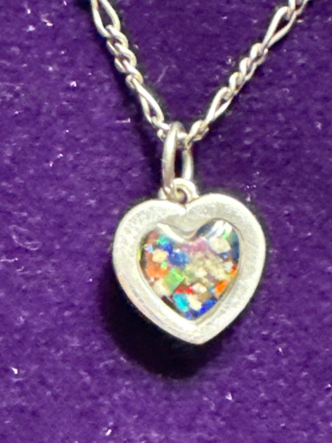 Customer photo review of Dainty Heart Cremation Pendant